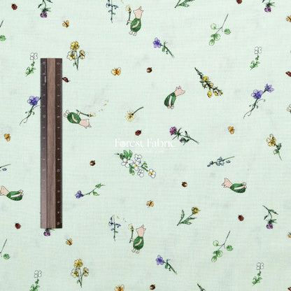 cotton - Piglet fabric - FO:REST Fabric 布恩堂Liberty fabrictana lawnjapanese fabricykk zipper