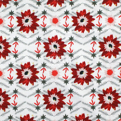 cotton - Poinsettia Crimson Metallic fabric - FO:REST Fabric 布恩堂Liberty fabrictana lawnjapanese fabricykk zipper