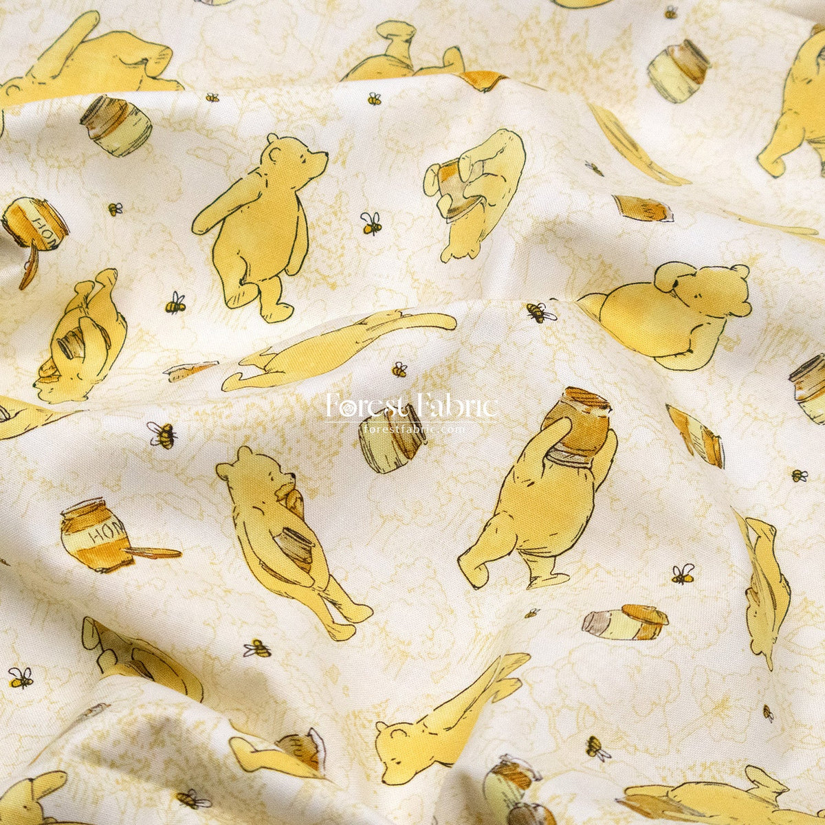 cotton - Pooh fabric - FO:REST Fabric 布恩堂Liberty fabrictana lawnjapanese fabricykk zipper