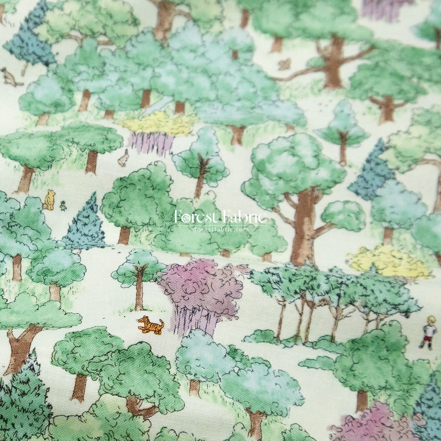 cotton - Pooh fabric - FO:REST Fabric 布恩堂Liberty fabrictana lawnjapanese fabricykk zipper