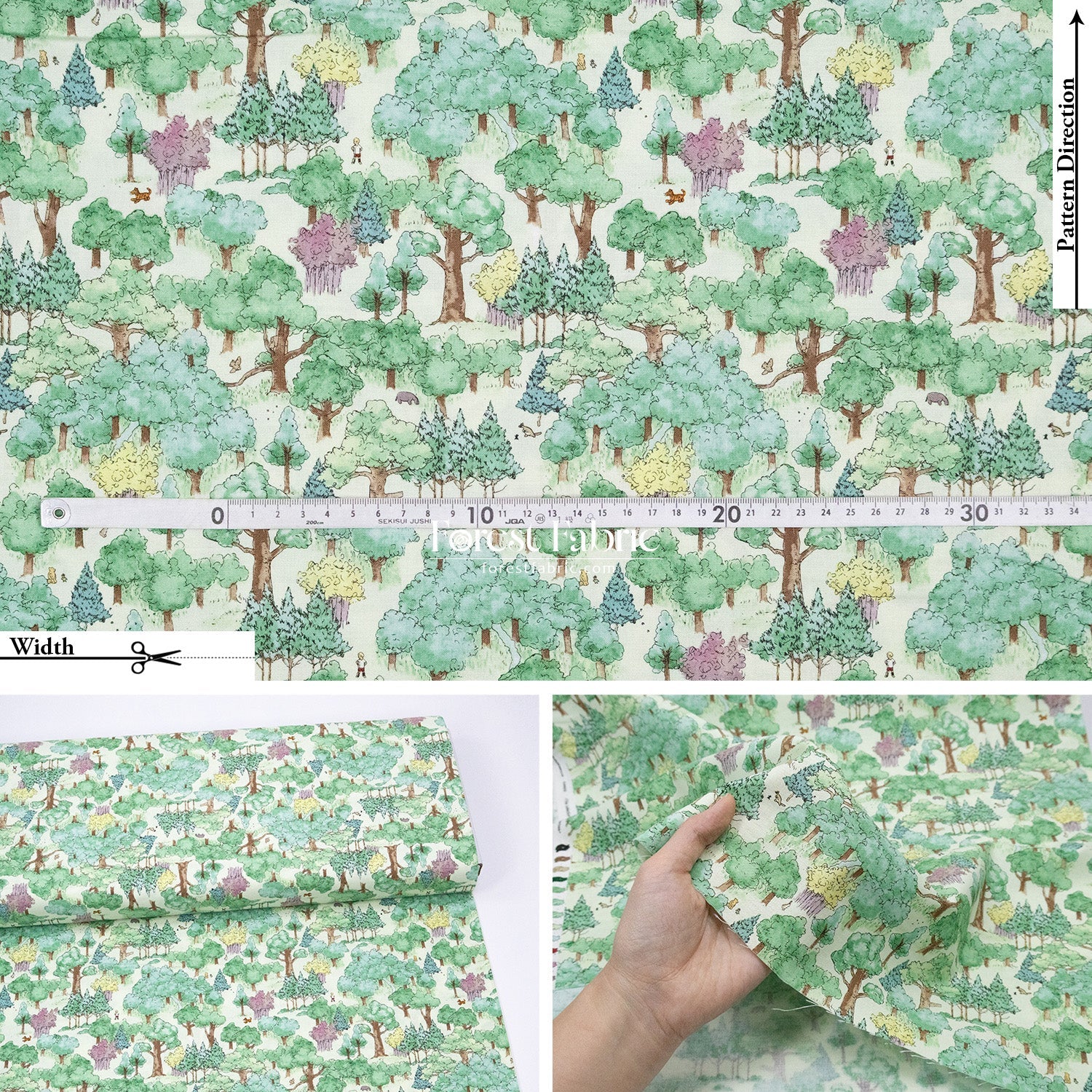 cotton - Pooh fabric - FO:REST Fabric 布恩堂Liberty fabrictana lawnjapanese fabricykk zipper