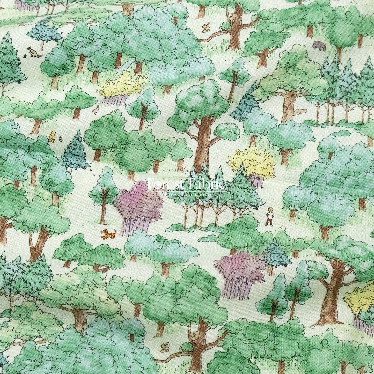 cotton - Pooh fabric - FO:REST Fabric 布恩堂Liberty fabrictana lawnjapanese fabricykk zipper