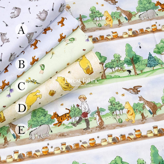 cotton - Pooh fabric - FO:REST Fabric 布恩堂Liberty fabrictana lawnjapanese fabricykk zipper