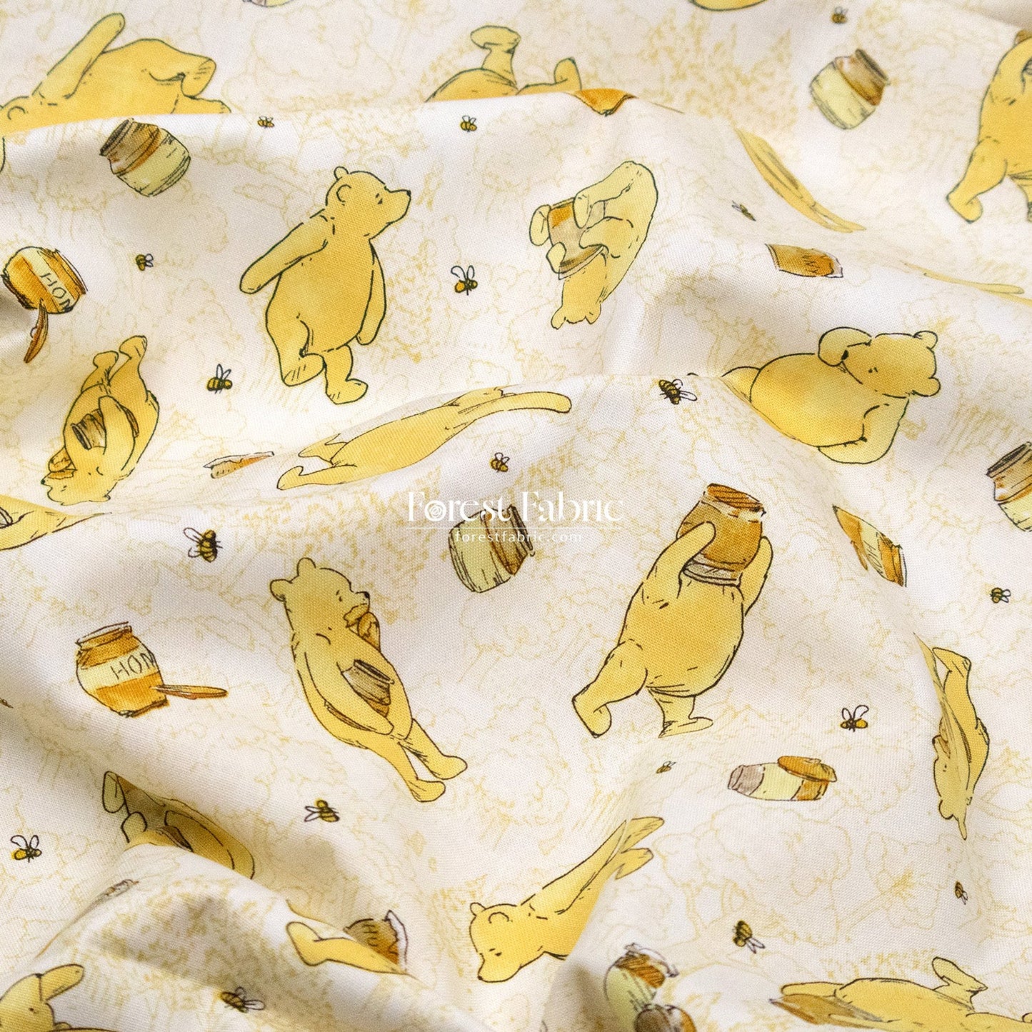 cotton - Pooh fabric - FO:REST Fabric 布恩堂Liberty fabrictana lawnjapanese fabricykk zipper