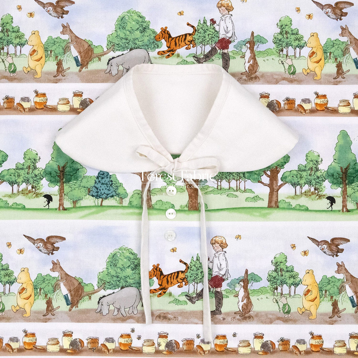 cotton - Pooh fabric - FO:REST Fabric 布恩堂Liberty fabrictana lawnjapanese fabricykk zipper