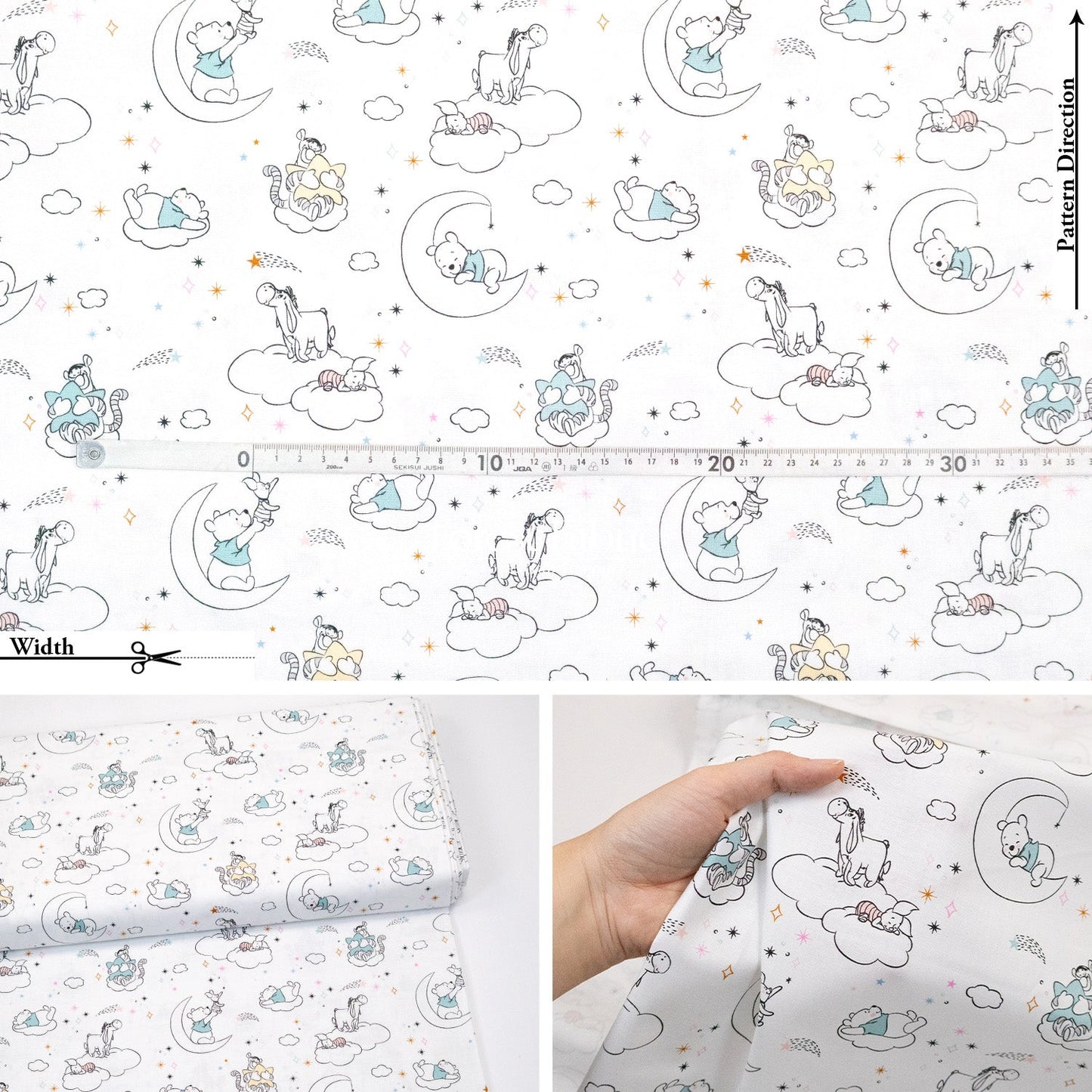 cotton - Pooh fabric - FO:REST Fabric 布恩堂Liberty fabrictana lawnjapanese fabricykk zipper