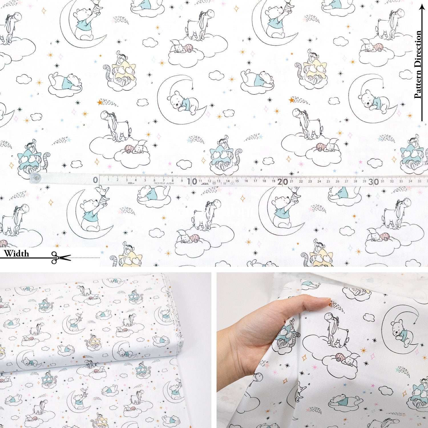 cotton - Pooh fabric - FO:REST Fabric 布恩堂Liberty fabrictana lawnjapanese fabricykk zipper