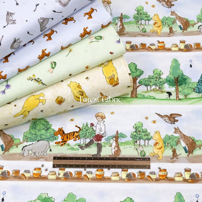 cotton - Pooh fabric - FO:REST Fabric 布恩堂Liberty fabrictana lawnjapanese fabricykk zipper