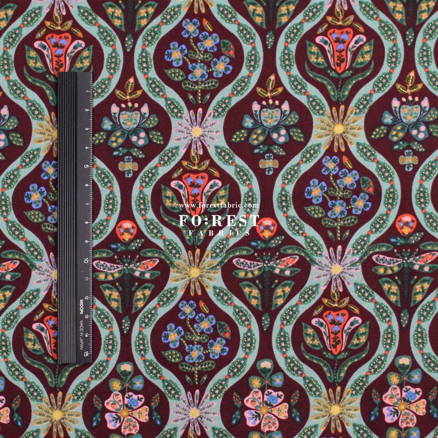 cotton - Posie Metallic fabric - FO:REST Fabric 布恩堂Liberty fabrictana lawnjapanese fabricykk zipper