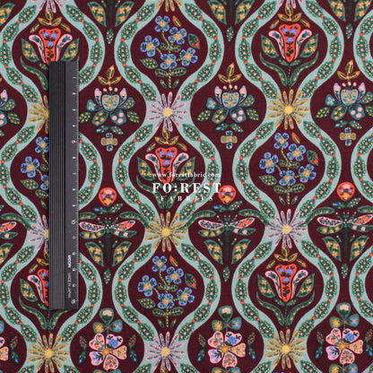 cotton - Posie Metallic fabric - FO:REST Fabric 布恩堂Liberty fabrictana lawnjapanese fabricykk zipper
