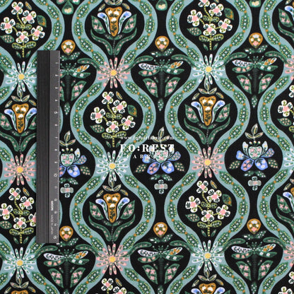 cotton - Posie Metallic fabric - FO:REST Fabric 布恩堂Liberty fabrictana lawnjapanese fabricykk zipper