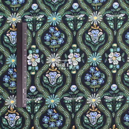 cotton - Posie Metallic fabric - FO:REST Fabric 布恩堂Liberty fabrictana lawnjapanese fabricykk zipper