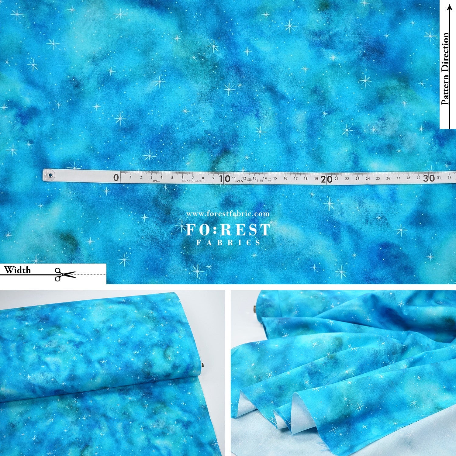 cotton - Prairie Star Sky fabric - FO:REST Fabric 布恩堂Liberty fabrictana lawnjapanese fabricykk zipper