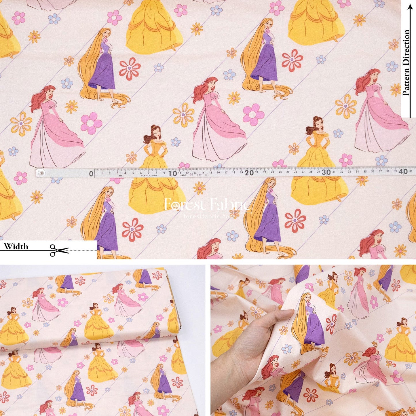 cotton - Princess fabric - FO:REST Fabric 布恩堂Liberty fabrictana lawnjapanese fabricykk zipper