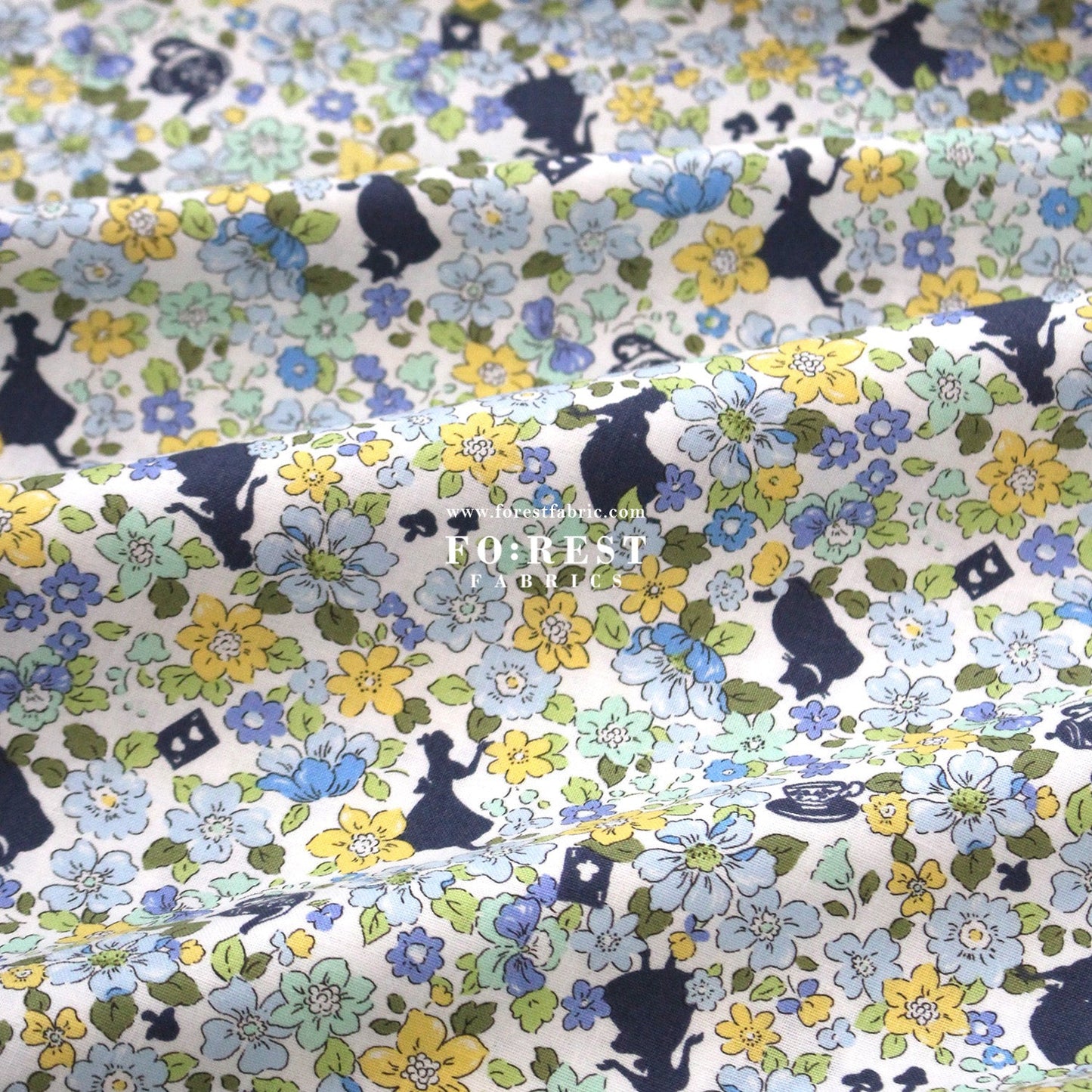 cotton - Princess Flower fabric - FO:REST Fabric 布恩堂Liberty fabrictana lawnjapanese fabricykk zipper
