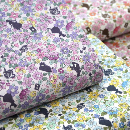 cotton - Princess Flower fabric - FO:REST Fabric 布恩堂Liberty fabrictana lawnjapanese fabricykk zipper