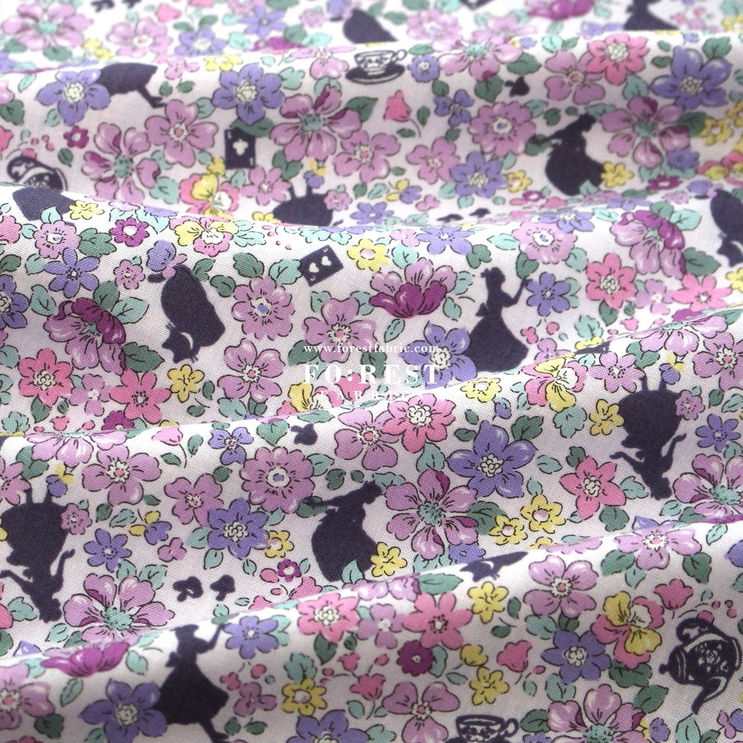 cotton - Princess Flower fabric - FO:REST Fabric 布恩堂Liberty fabrictana lawnjapanese fabricykk zipper