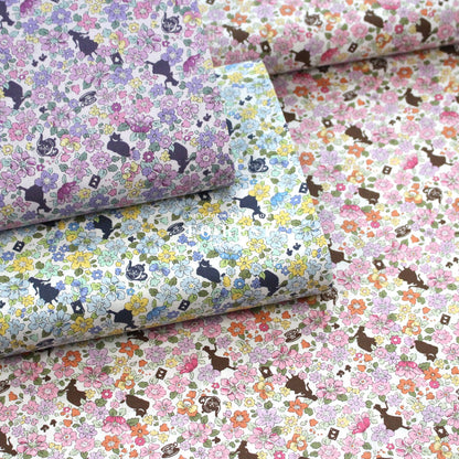 cotton - Princess Flower fabric - FO:REST Fabric 布恩堂Liberty fabrictana lawnjapanese fabricykk zipper