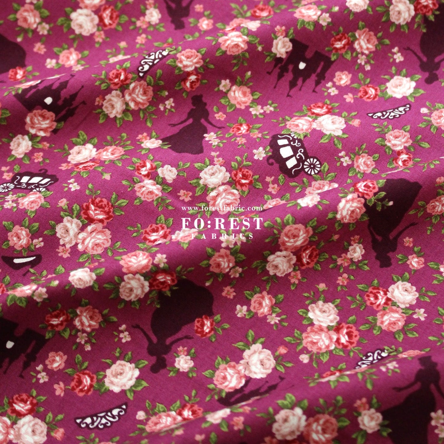 cotton - Princess Rose fabric - FO:REST Fabric 布恩堂Liberty fabrictana lawnjapanese fabricykk zipper