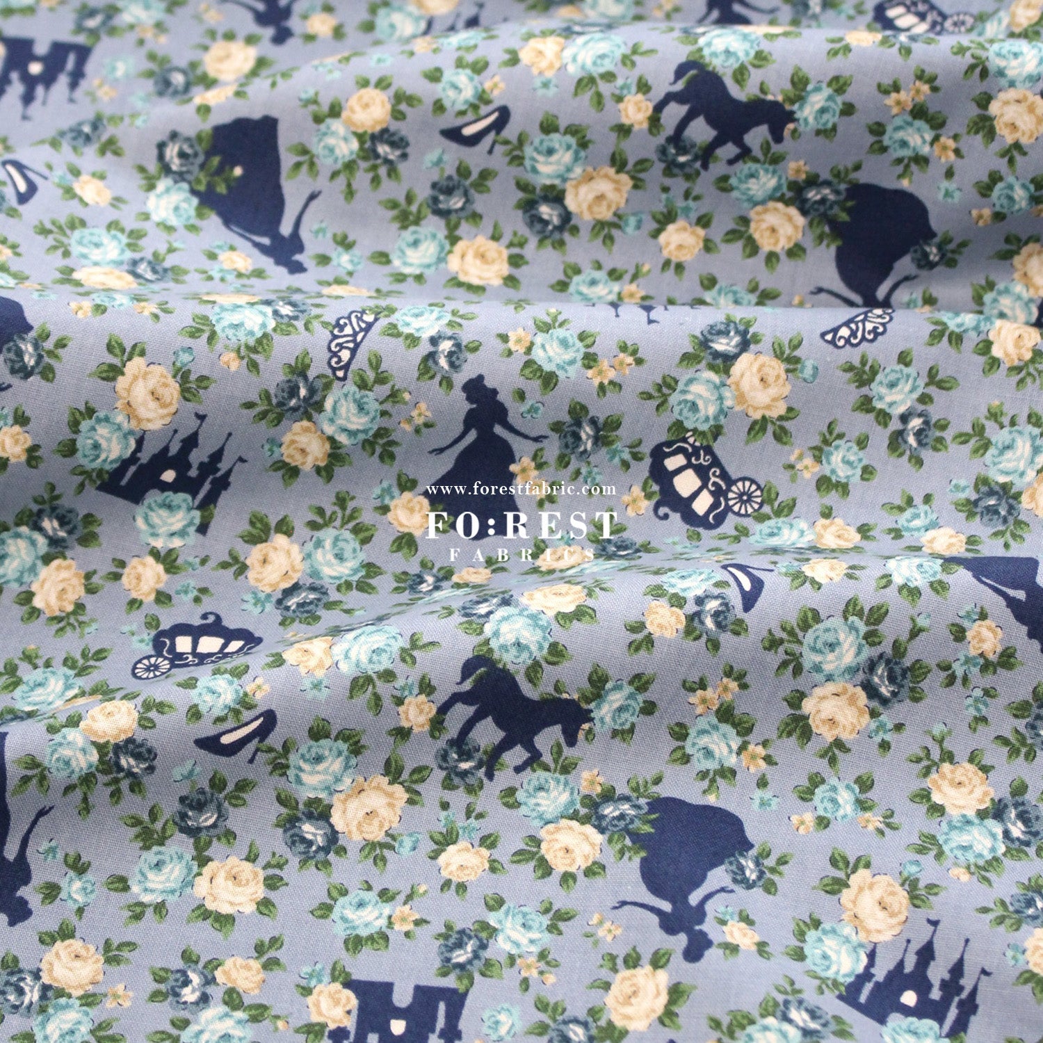cotton - Princess Rose fabric - FO:REST Fabric 布恩堂Liberty fabrictana lawnjapanese fabricykk zipper