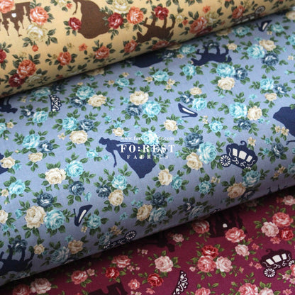 cotton - Princess Rose fabric - FO:REST Fabric 布恩堂Liberty fabrictana lawnjapanese fabricykk zipper