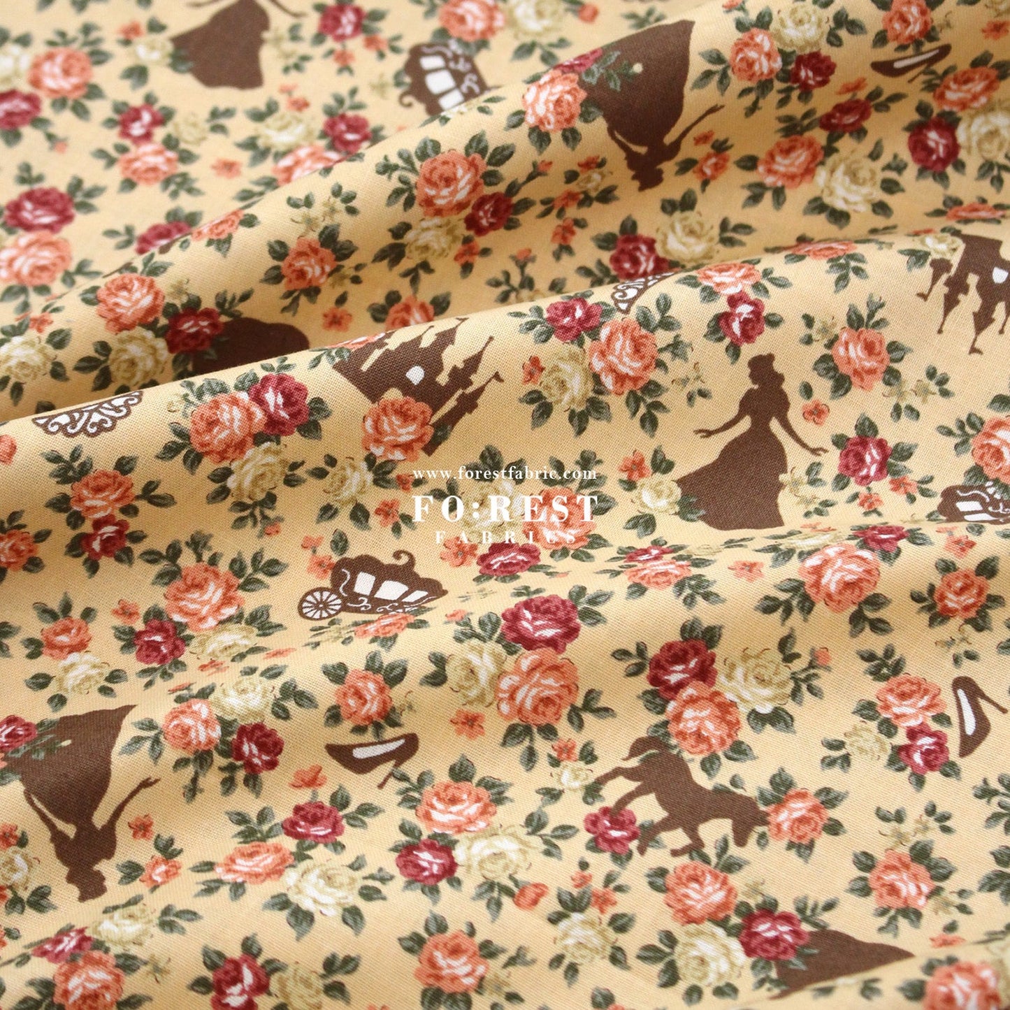 cotton - Princess Rose fabric - FO:REST Fabric 布恩堂Liberty fabrictana lawnjapanese fabricykk zipper