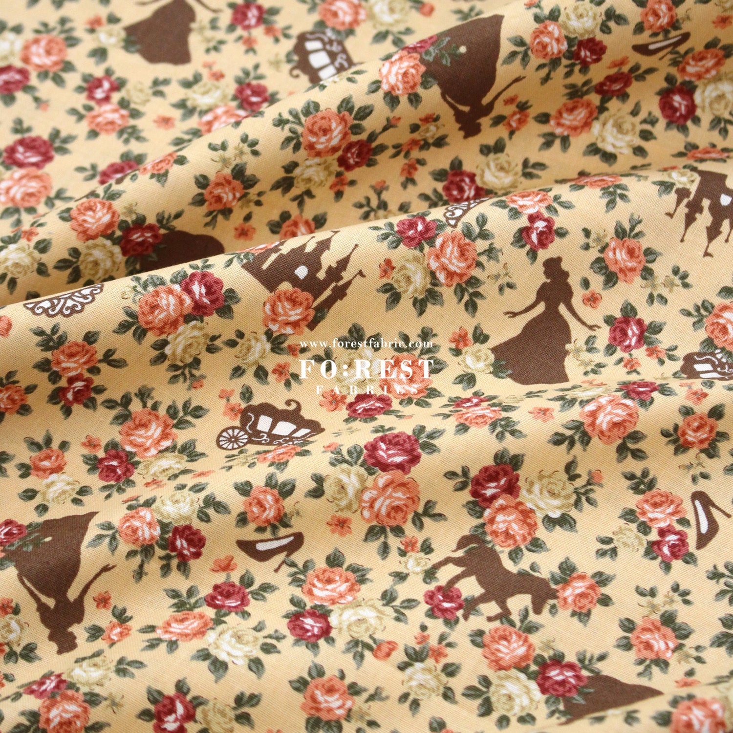 cotton - Princess Rose fabric - FO:REST Fabric 布恩堂Liberty fabrictana lawnjapanese fabricykk zipper