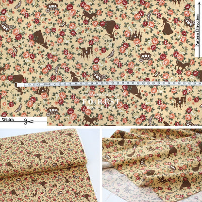 cotton - Princess Rose fabric - FO:REST Fabric 布恩堂Liberty fabrictana lawnjapanese fabricykk zipper