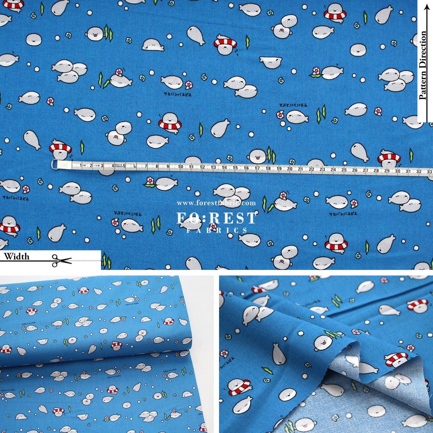 cotton - Pufferfish fabric - FO:REST Fabric 布恩堂Liberty fabrictana lawnjapanese fabricykk zipper