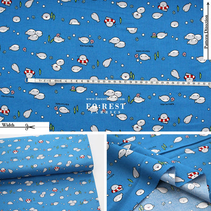 cotton - Pufferfish fabric - FO:REST Fabric 布恩堂Liberty fabrictana lawnjapanese fabricykk zipper