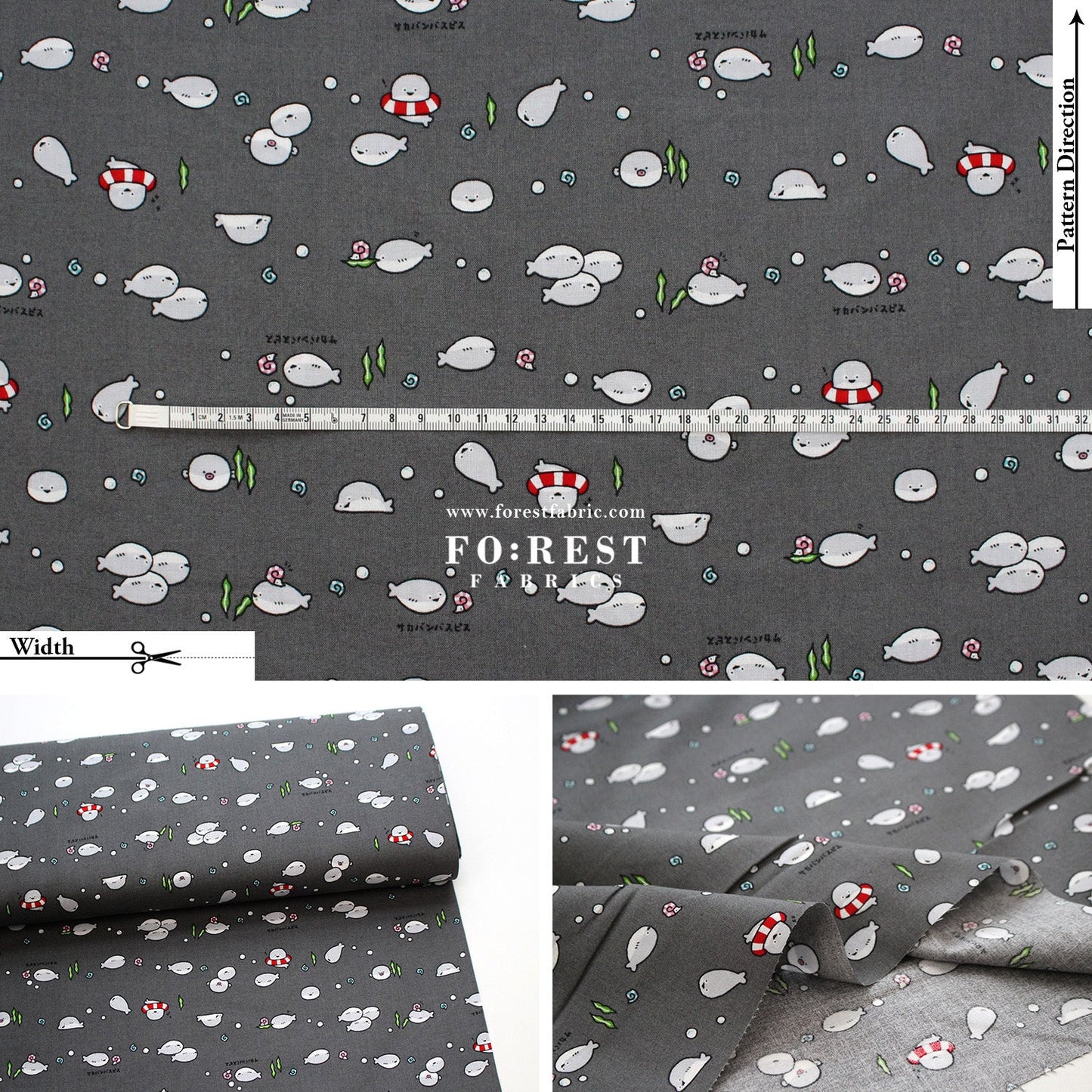 cotton - Pufferfish fabric - FO:REST Fabric 布恩堂Liberty fabrictana lawnjapanese fabricykk zipper