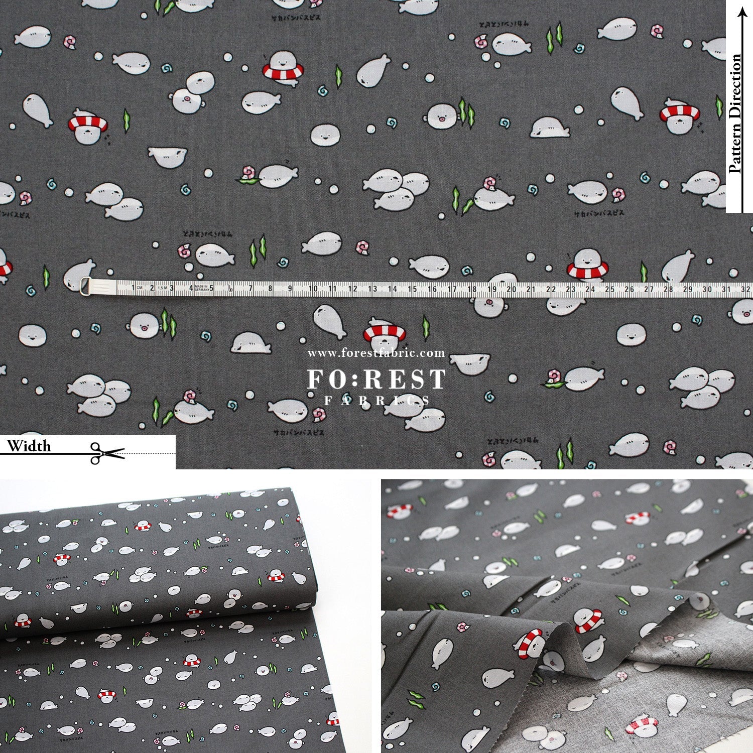 cotton - Pufferfish fabric - FO:REST Fabric 布恩堂Liberty fabrictana lawnjapanese fabricykk zipper
