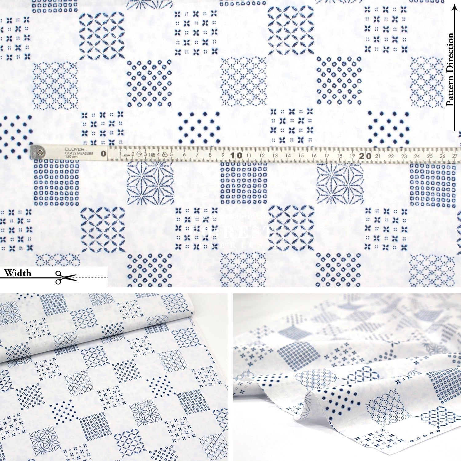 cotton - Quilt traditional Japanese style fabric - FO:REST Fabric 布恩堂Liberty fabrictana lawnjapanese fabricykk zipper