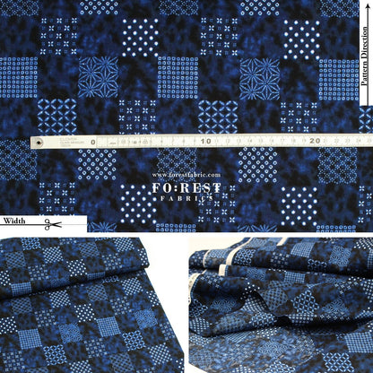 cotton - Quilt traditional Japanese style fabric - FO:REST Fabric 布恩堂Liberty fabrictana lawnjapanese fabricykk zipper