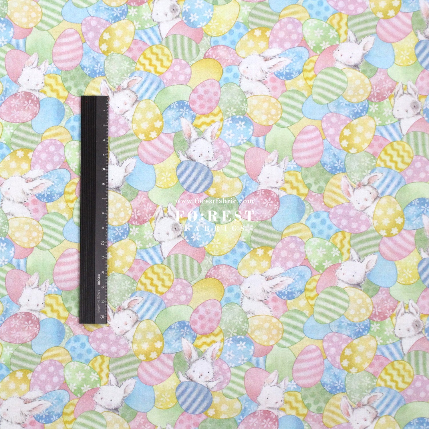 cotton - Rabbit Easter Egg fabric - FO:REST Fabric 布恩堂Liberty fabrictana lawnjapanese fabricykk zipper