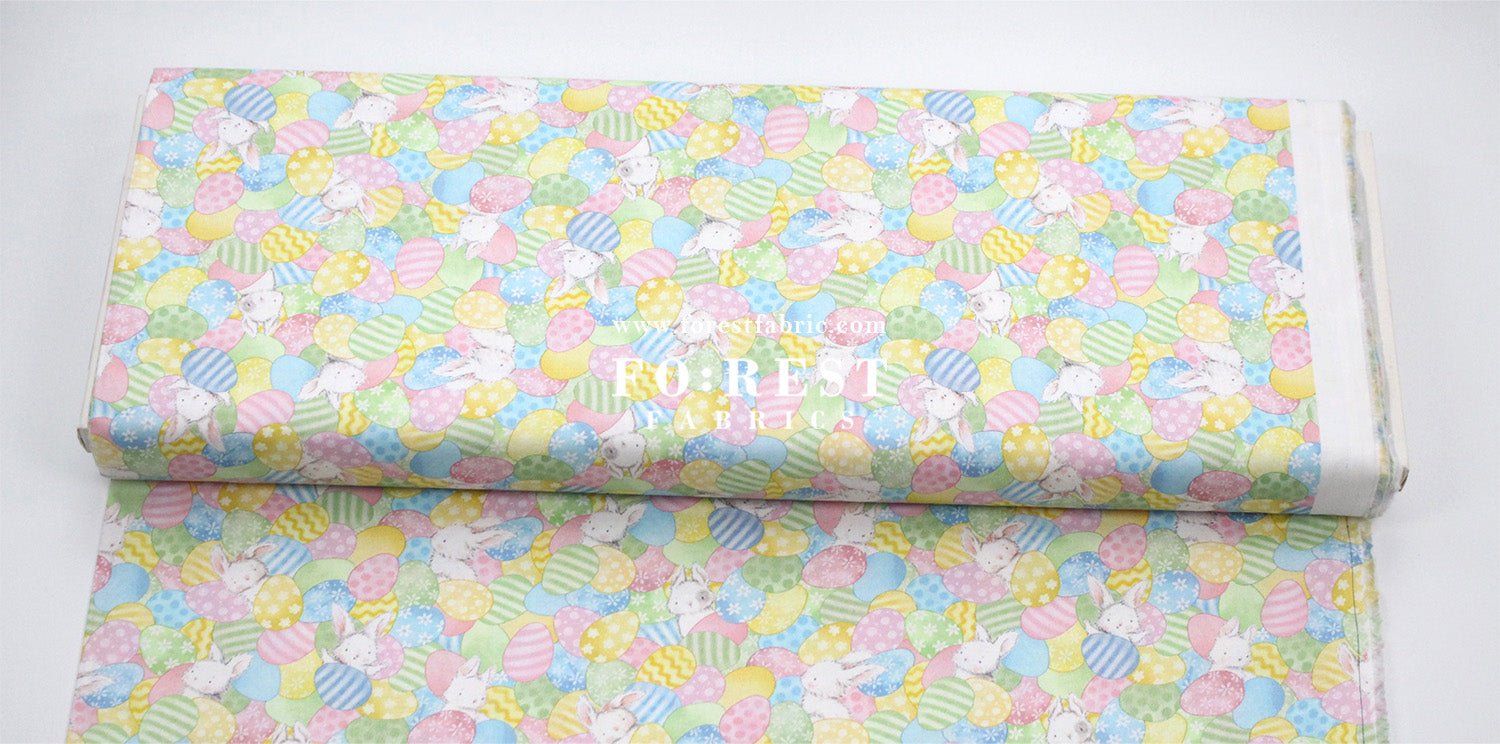 cotton - Rabbit Easter Egg fabric - FO:REST Fabric 布恩堂Liberty fabrictana lawnjapanese fabricykk zipper