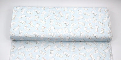 cotton - Rabbit fabric Light Blue - FO:REST Fabric 布恩堂Liberty fabrictana lawnjapanese fabricykk zipper