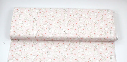 cotton - Rabbit fabric Pink - FO:REST Fabric 布恩堂Liberty fabrictana lawnjapanese fabricykk zipper
