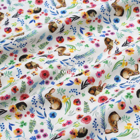 Cotton - Rabbit Flower Fabric