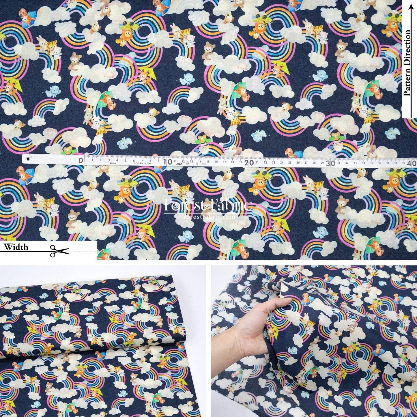 cotton - Raning Silder fabric - FO:REST Fabric 布恩堂Liberty fabrictana lawnjapanese fabricykk zipper