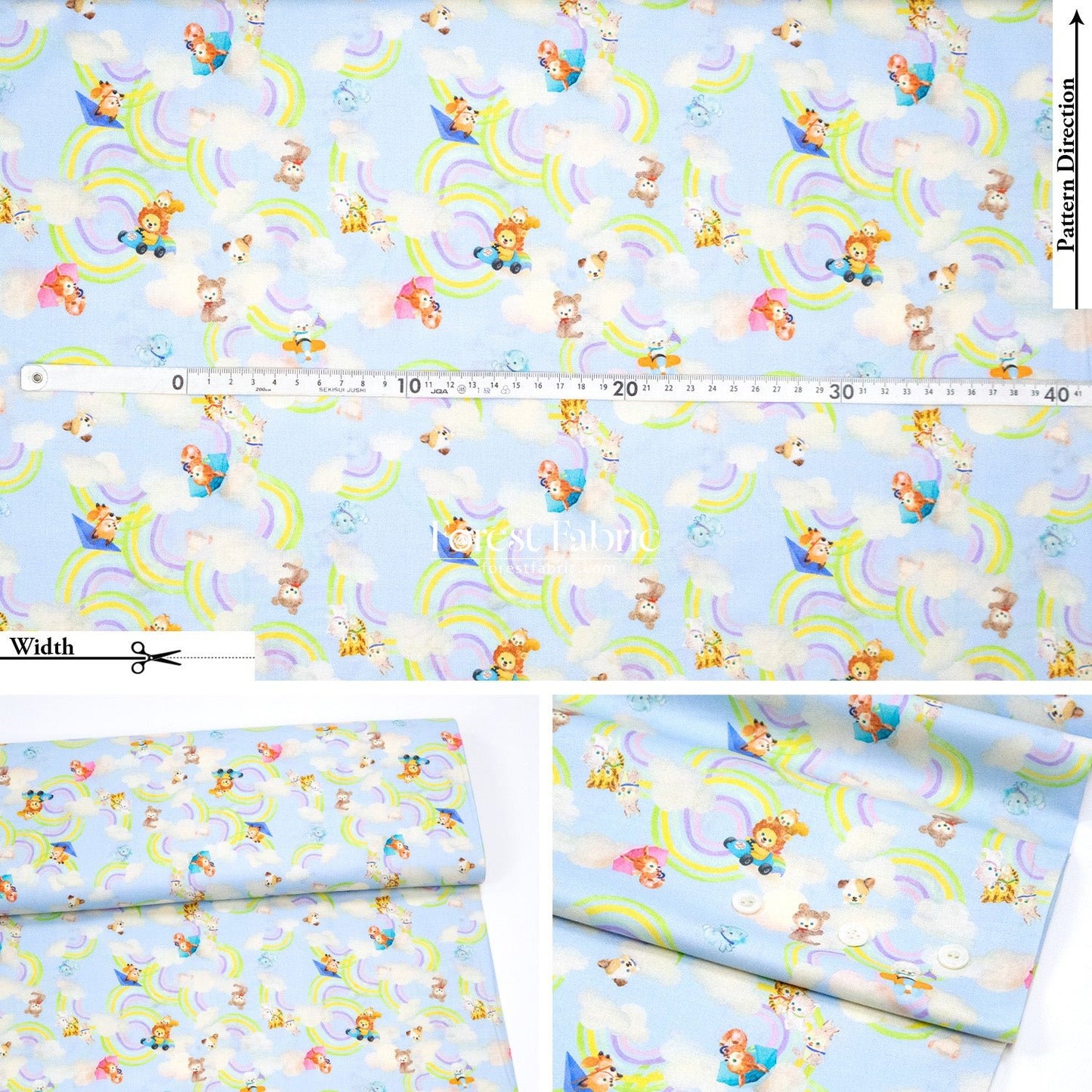 cotton - Raning Silder fabric - FO:REST Fabric 布恩堂Liberty fabrictana lawnjapanese fabricykk zipper