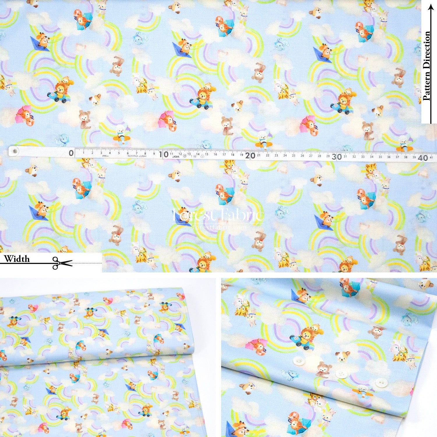cotton - Raning Silder fabric - FO:REST Fabric 布恩堂Liberty fabrictana lawnjapanese fabricykk zipper
