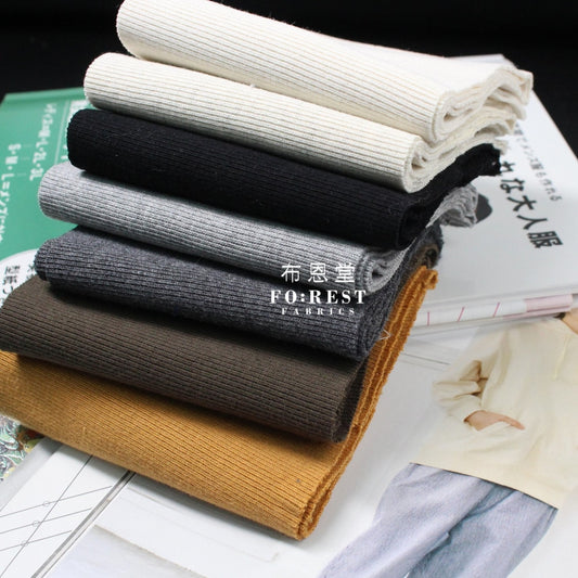 Cotton Rib-Knit - Solid Fabric Jersey Knit