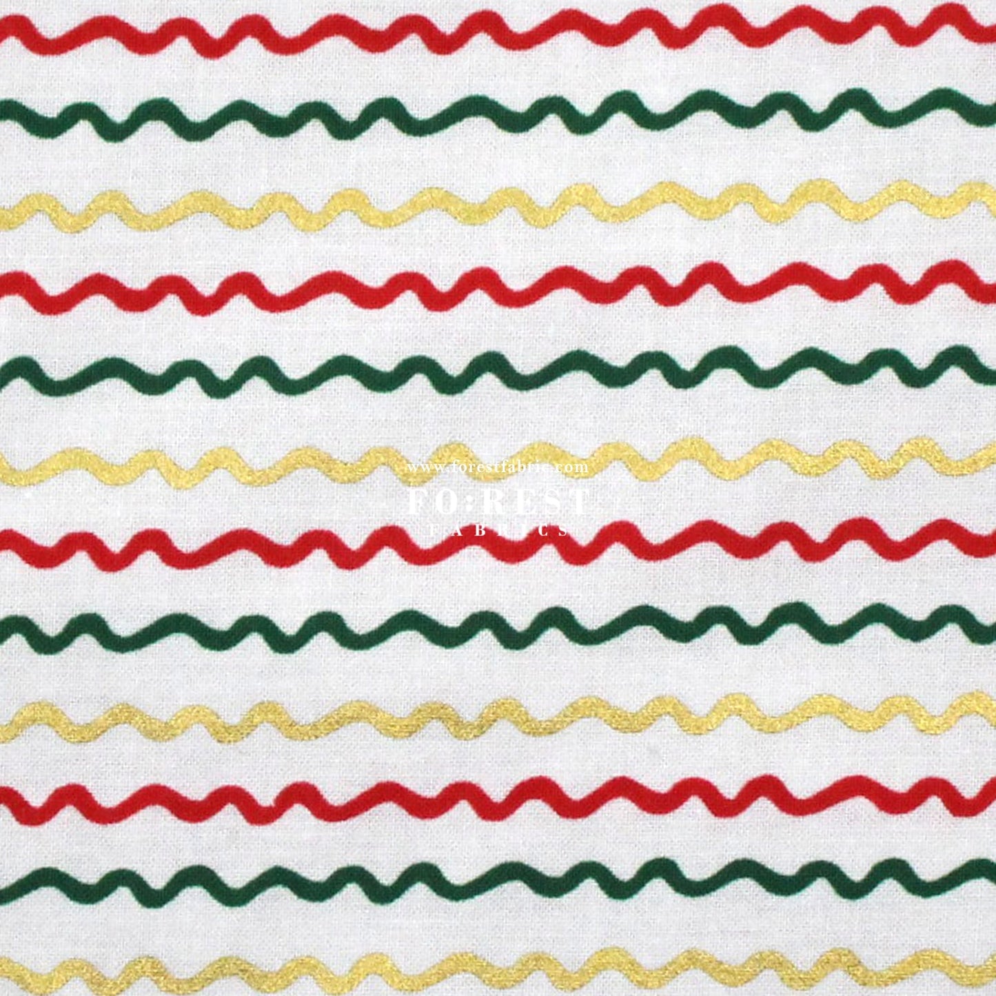 cotton - Ribbon Stripe Cream Metallic Fabric - FO:REST Fabric 布恩堂Liberty fabrictana lawnjapanese fabricykk zipper