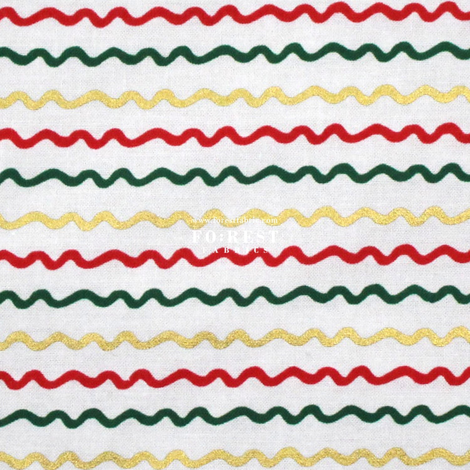 cotton - Ribbon Stripe Cream Metallic Fabric - FO:REST Fabric 布恩堂Liberty fabrictana lawnjapanese fabricykk zipper