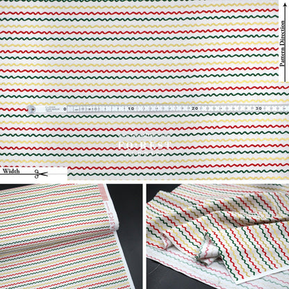 cotton - Ribbon Stripe Cream Metallic Fabric - FO:REST Fabric 布恩堂Liberty fabrictana lawnjapanese fabricykk zipper