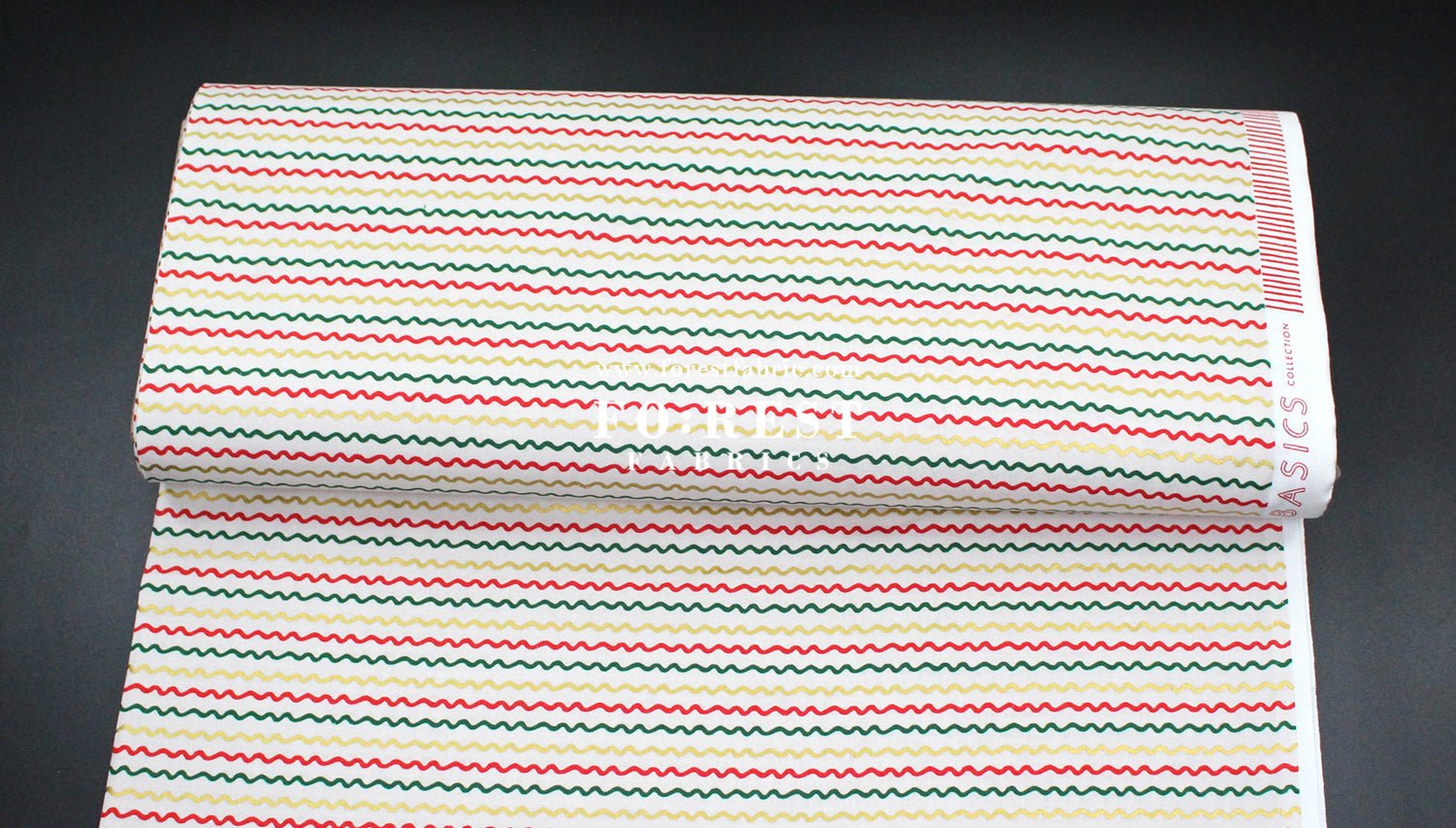 cotton - Ribbon Stripe Cream Metallic Fabric - FO:REST Fabric 布恩堂Liberty fabrictana lawnjapanese fabricykk zipper