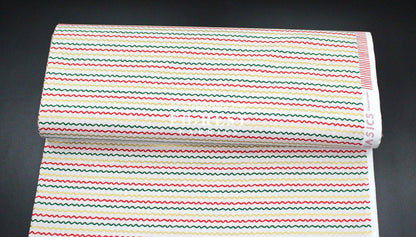 cotton - Ribbon Stripe Cream Metallic Fabric - FO:REST Fabric 布恩堂Liberty fabrictana lawnjapanese fabricykk zipper