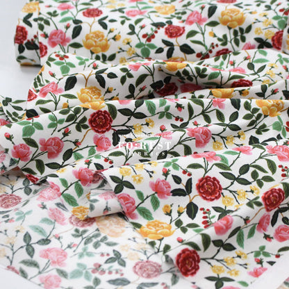 cotton - Rose fabric - FO:REST Fabric 布恩堂Liberty fabrictana lawnjapanese fabricykk zipper