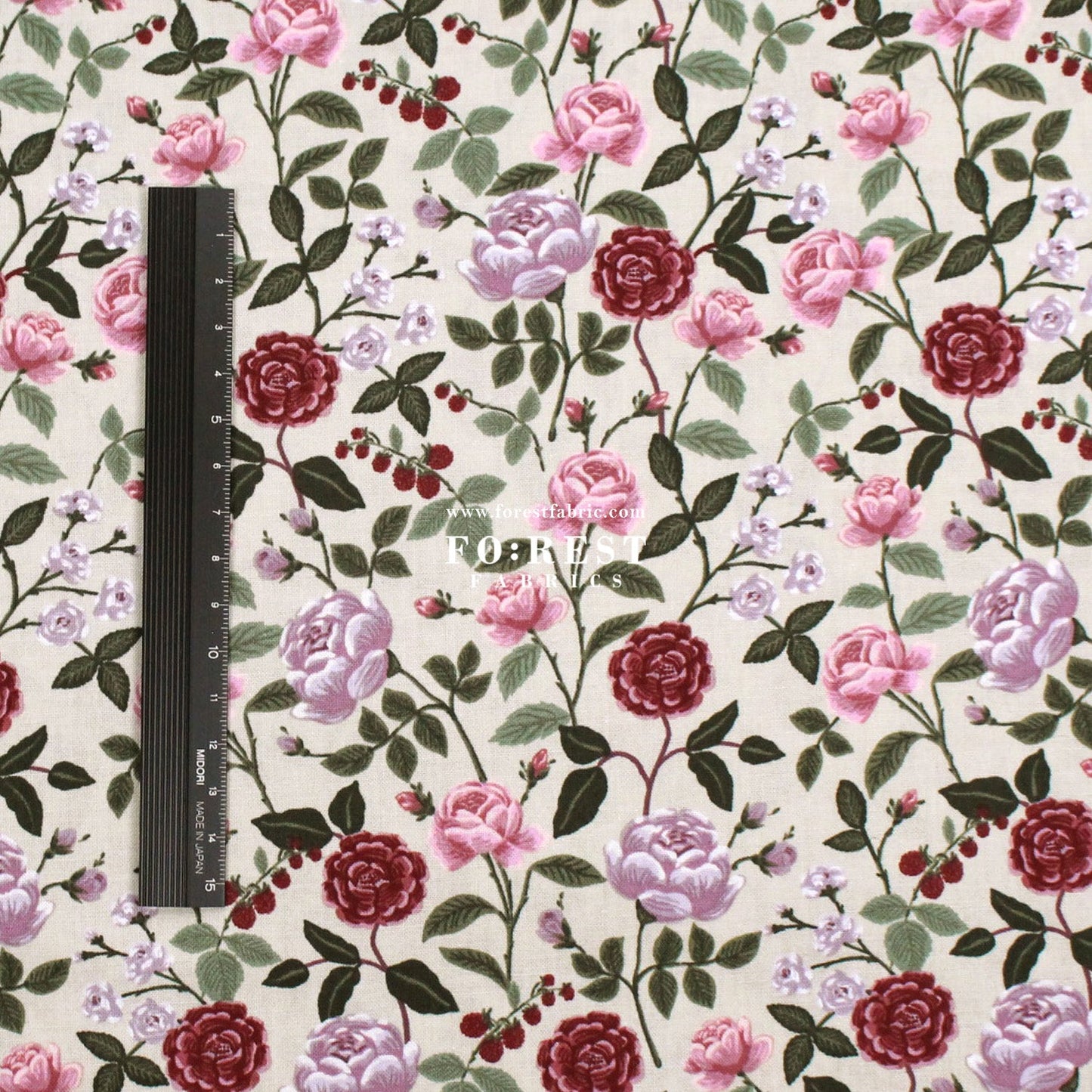 cotton - Rose fabric - FO:REST Fabric 布恩堂Liberty fabrictana lawnjapanese fabricykk zipper